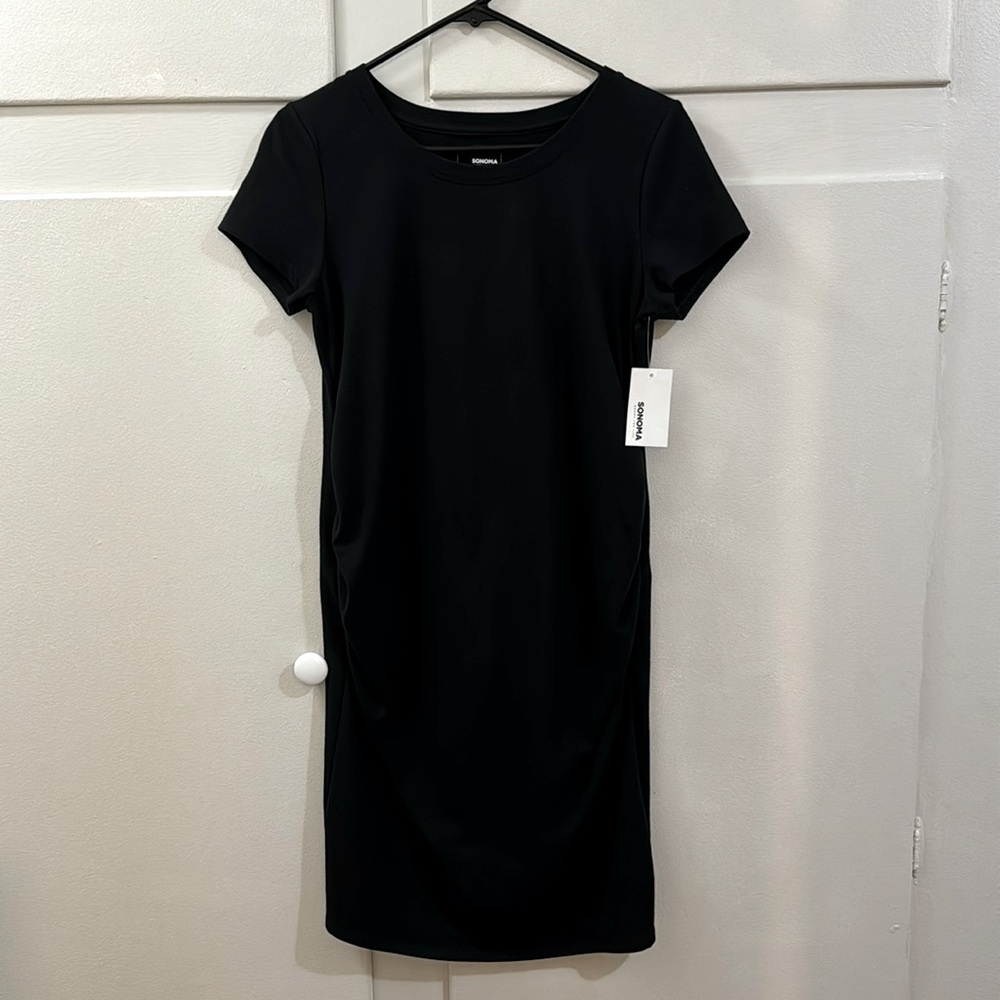Kohls Sonoma Women’s Small Black Maternity T Shirt Dress